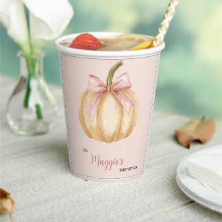 Our Little Pumpkin on the Way Fall Baby Shower Paper Cups