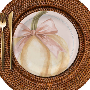 Our Little Pumpkin on the Way Fall Baby Shower Paper Plates