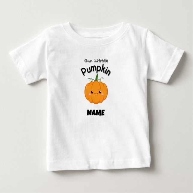 Our little Pumpkin personalized halloween top gift (Front)