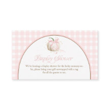 Our Little Pumpkin Pink Gingham Display Shower
