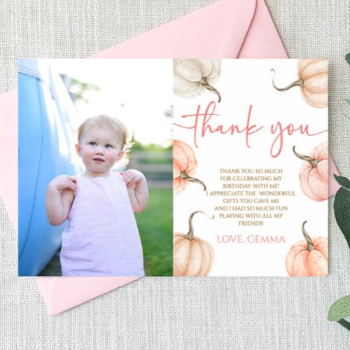 Our Little Pumpkin Pink Photo Birthday Party