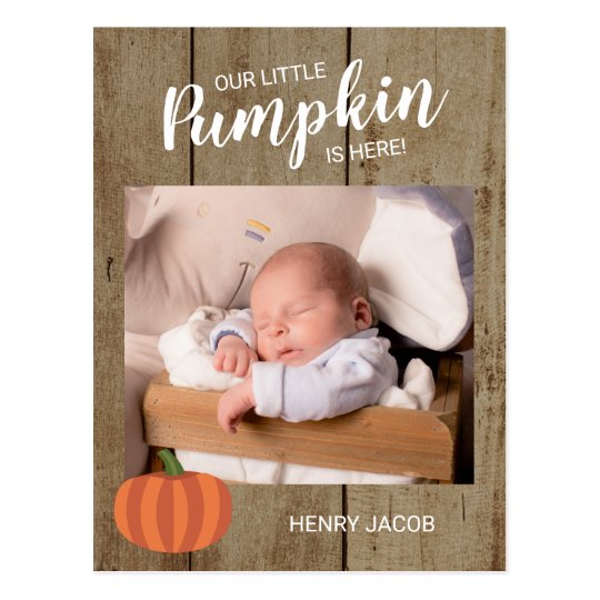 fall birth announcement