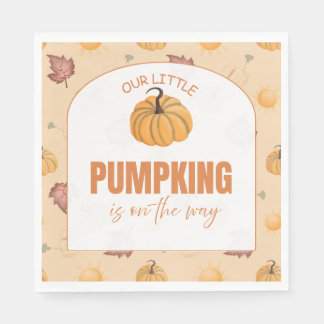 Our Little Pumpking Is on the Way Fall Baby Shower Napkins