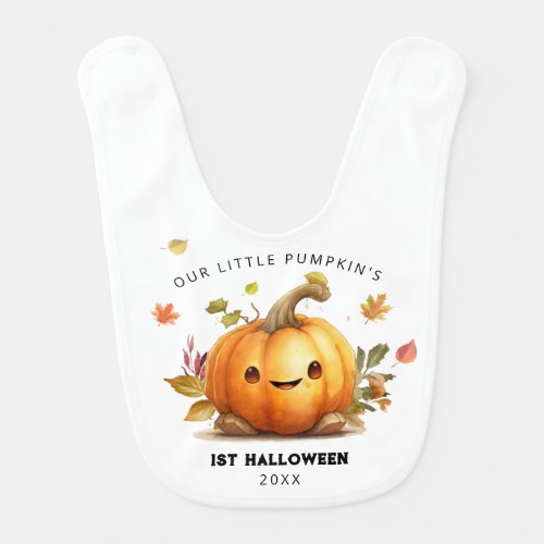 Our Little Pumpkins 1st Halloween Baby Bib