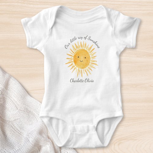Our Little Ray Of Sunshine Baby Bodysuit