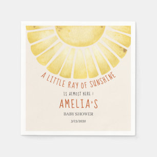 Our Little Ray of Sunshine Baby Shower Invitation Napkins