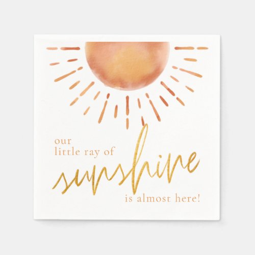 Our Little Ray of Sunshine  Baby Shower Napkins