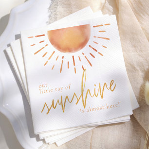 Our Little Ray of Sunshine   Baby Shower Napkins