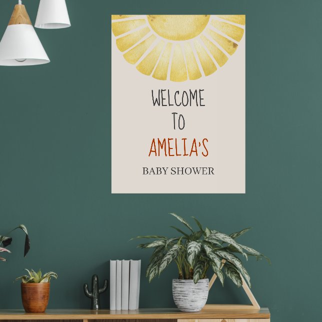 Our Little Ray of Sunshine Baby Shower  Poster (Living Room 1)