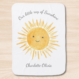 Our Little Ray Of Sunshine Personalized Baby Blanket