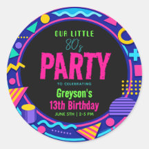 our little Retro Neon 80's Birthday Party