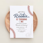 Our Little Rookie Baseball 1st Birthday Invitation<br><div class="desc">It's game time! Celebrate your little one's birthday with this baseball themed invitation!</div>