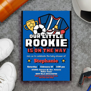 Our Little Rookie is on the Way Invitation