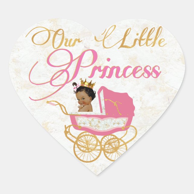 Our Little Royal African Princess Favor Sticker (Front)