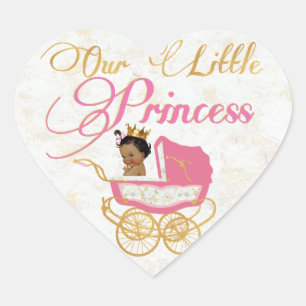 Our Little Royal African Princess Favor Sticker