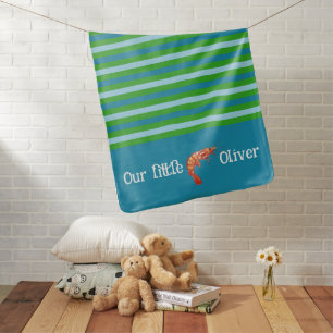 Our Little shrimp oceanic Baby Blanket