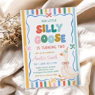 Our Little Silly Goose Birthday Party Invitation