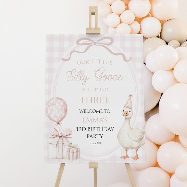 Our Little Silly Goose Birthday Party Welcome Sign (Creator Uploaded)