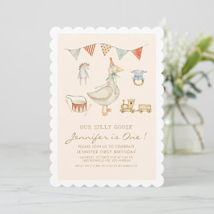  Our little Silly Goose turning Birthday  Invitation