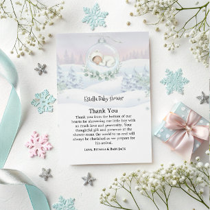 Our Little Snowbaby is on the way Thank You Card
