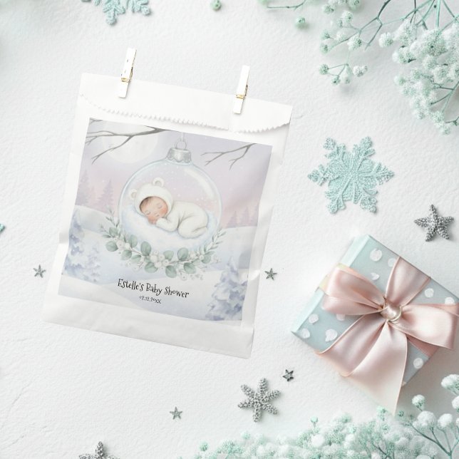 Our Little Snowbaby is on the way Winter Keepsake Favor Bag (Creator Uploaded)