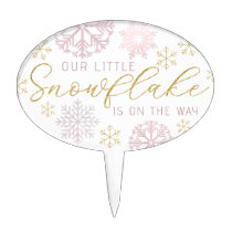 Our Little Snowflake Baby Shower Cake Topper