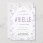 Our Little Snowflake | Girl First Birthday Invitation (Front)