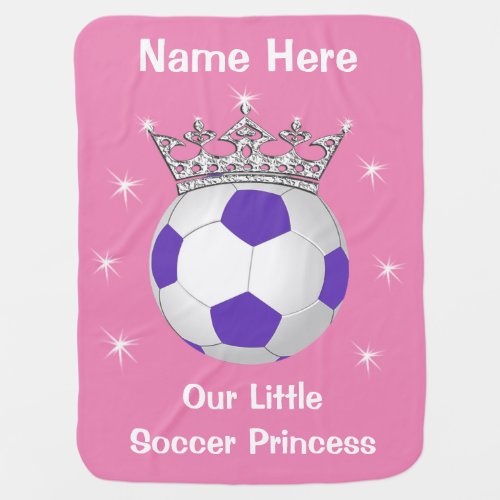 Our Little Soccer Princess Baby Blanket YOUR TEXT