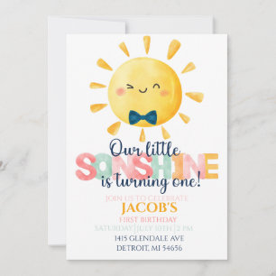 Our little sonshine first Birthday Invitation