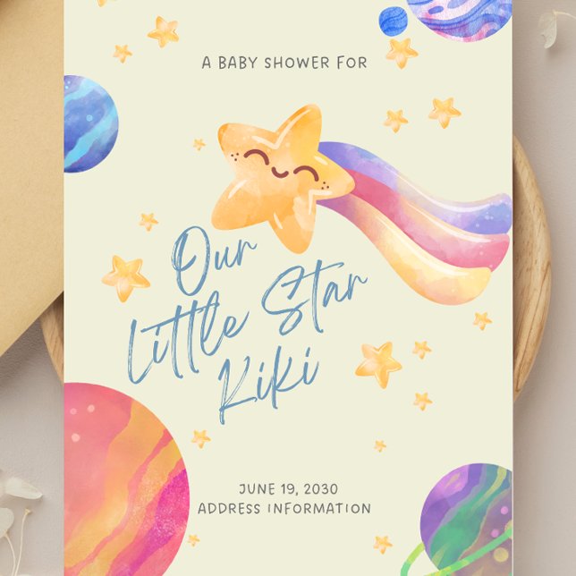 “Our Little Star” Baby Shower Invitation (Creator Uploaded)
