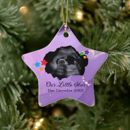 Our Little Star Baby Ultrasound Sonogram Ceramic Ornament