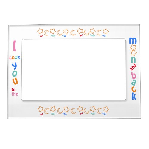 Our Little Star _ I love you to the moon  back Magnetic Frame