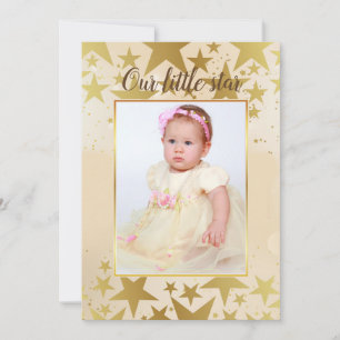 Our Little Star Photo Invitation