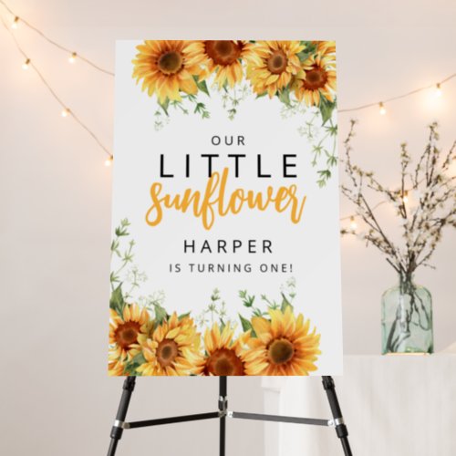 Our Little Sunflower Birthday Party Foam Board