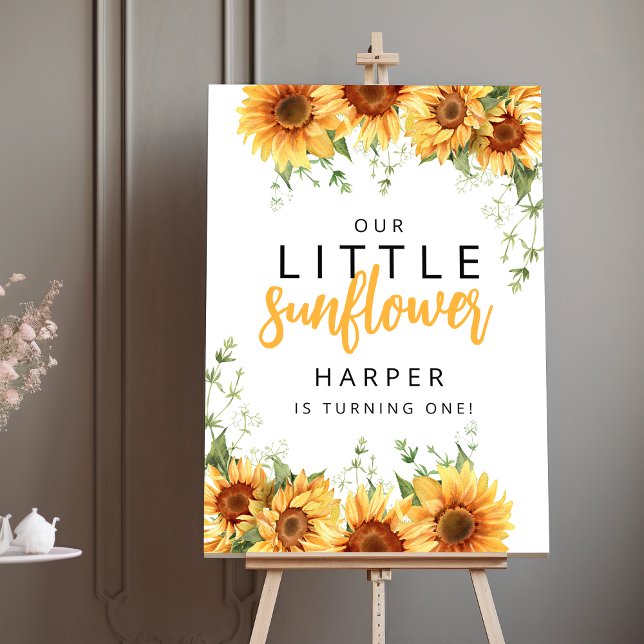 Our Little Sunflower Birthday Party Foam Board (Creator Uploaded)