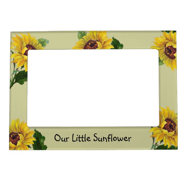Our Little Sunflower Magnetic Photo Frame (Front)