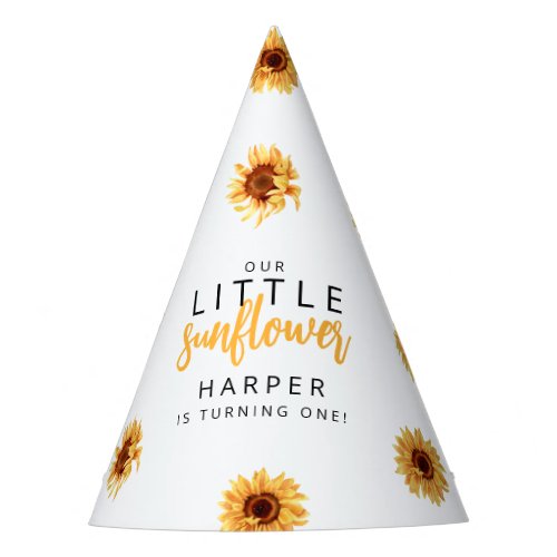 Our Little Sunflower Wrapping Paper Party Hat