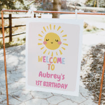 Our Little Sunshine 1st Birthday Welcome Sign