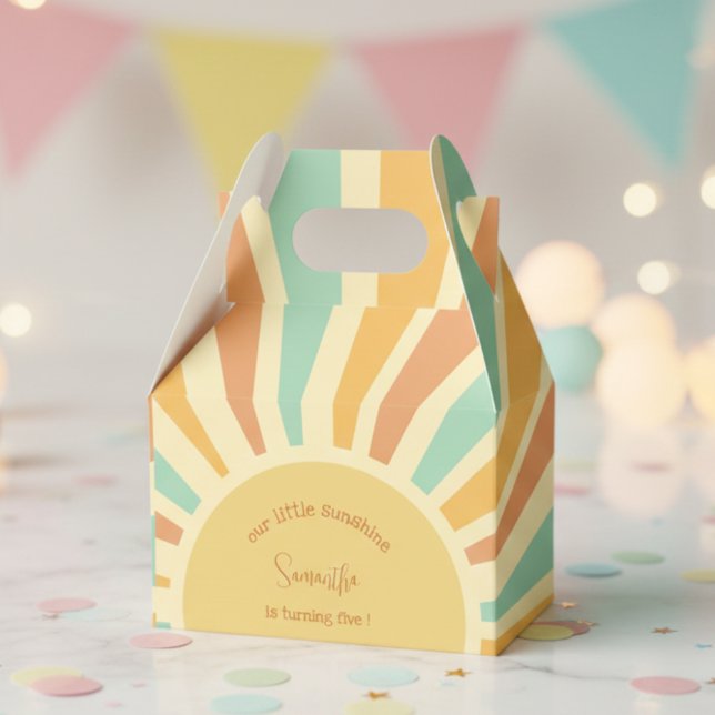 our little sunshine big sun with rays birthday favor boxes (Creator Uploaded)