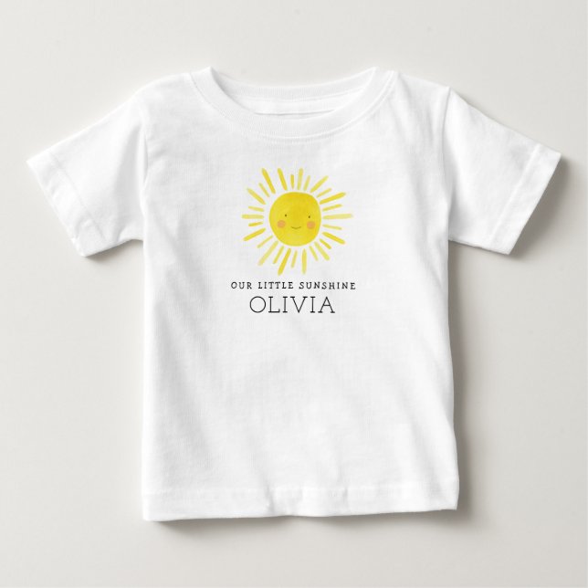 Our Little Sunshine Birthday Party  Baby T-Shirt (Front)