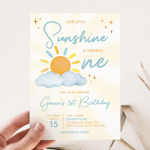 Our Little Sunshine Birthday Party Invitation