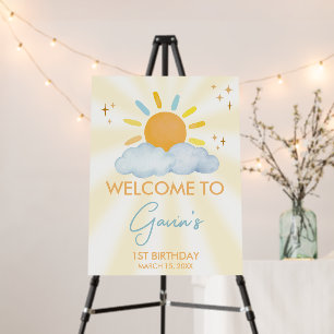 Our Little Sunshine Birthday Party Welcome Sign