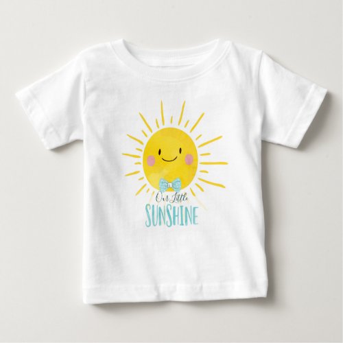 Our Little Sunshine Blue Boy Baby Summer T_Shirt