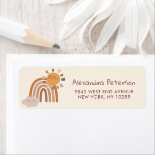 Our Little Sunshine Boho Return Label