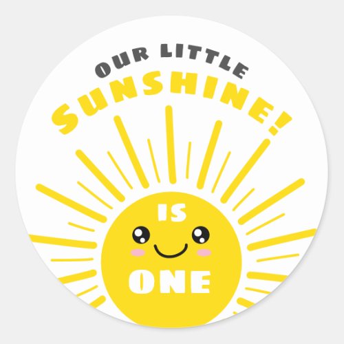 Our Little Sunshine Classic Round Sticker