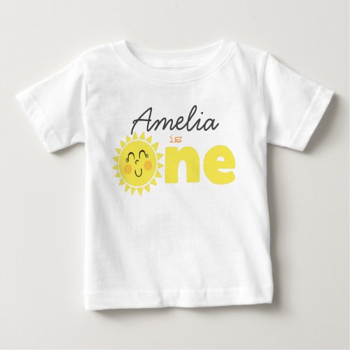 Our Little Sunshine is One Baby T_Shirt