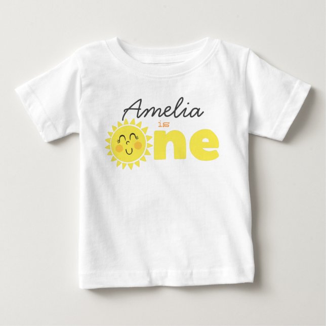 Our Little Sunshine is One Baby T-Shirt (Front)