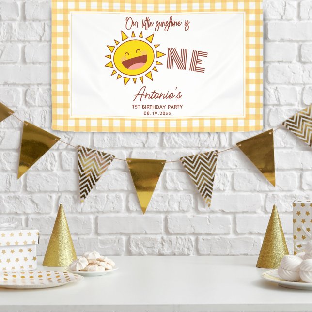 Our Little Sunshine is One First Birthday Welcome Banner (Creator Uploaded)