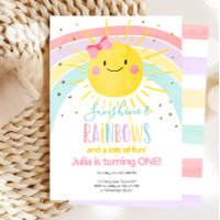 Our Little Sunshine Rainbow Girl First Birthday