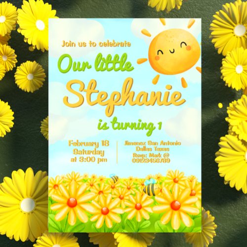 Our Little Sunshine _ Spring Invitation